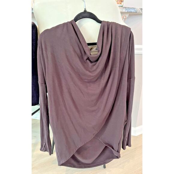 Athleta Purana Wrap Sweatshirt, Brown Size M - Picture 1 of 2